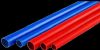 pvc-u pipes for insulated electrical red and blue csaing